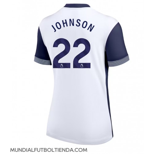 Camiseta Tottenham Hotspur Brennan Johnson #22 Primera Equipación Replica 2024-25 para mujer mangas cortas